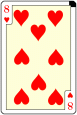 Skatkarten Herz Acht