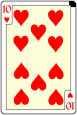 Skatkarten Herz Zehn