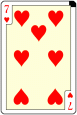 Skatkarten Herz Sieben
